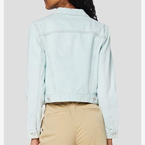 French Connection Macee Denim Jacket Light Blue 100% Cotton Size Small Button Up - Picture 2 of 11